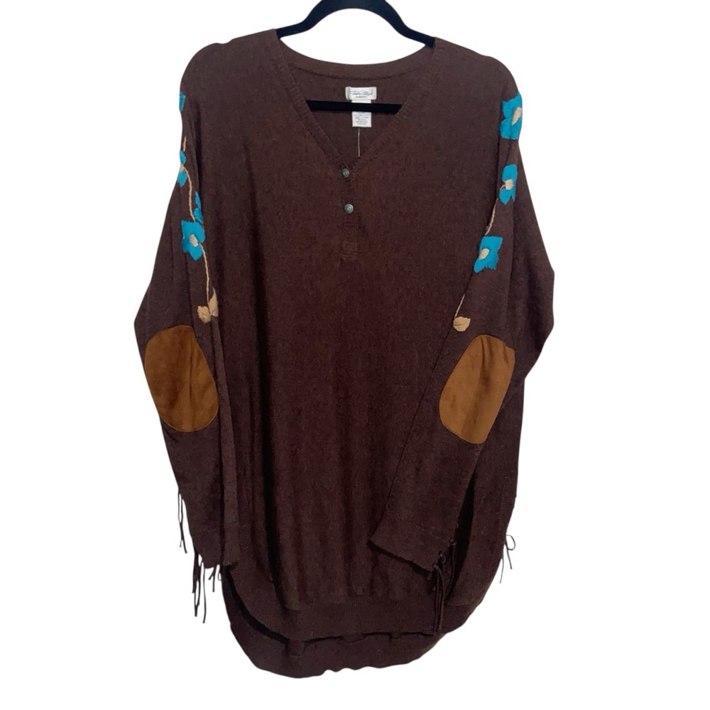 Tasha Polizzi Sweater Womens Medium Colorado Pullover Southwestern Embroidered